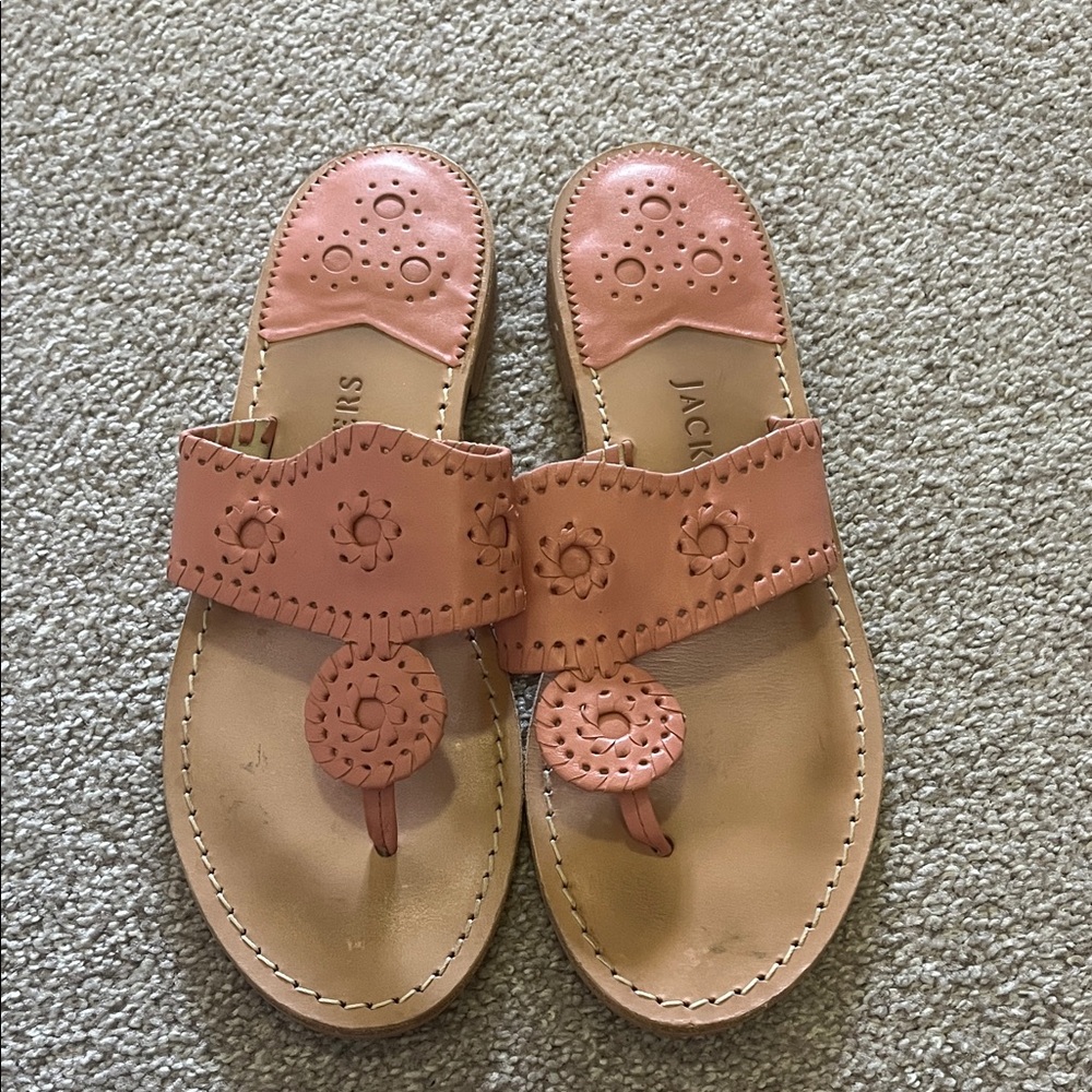 Jack Rogers Coral Leather Sandals